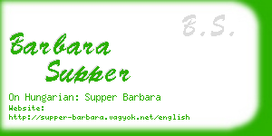 barbara supper business card